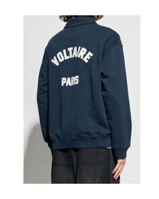 Zadig & Voltaire Blue Long-Sleeved Sweatshirt for men