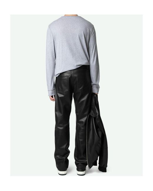 Zadig & Voltaire Gray Long Sleeve T-Shirt for men