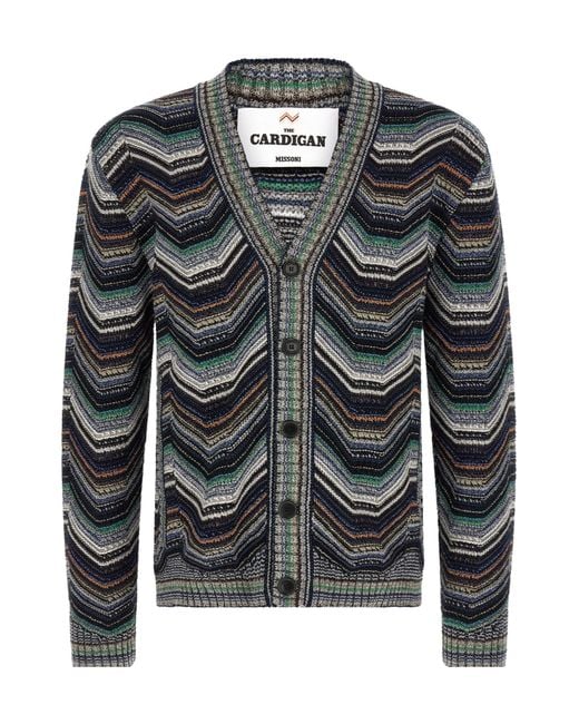 Missoni Black Zigzag Cardigan for men