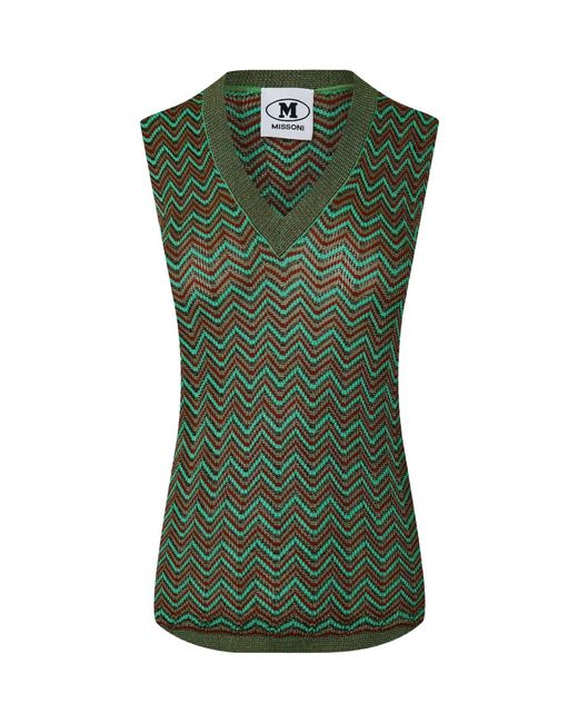Missoni Green Zag Tank Top