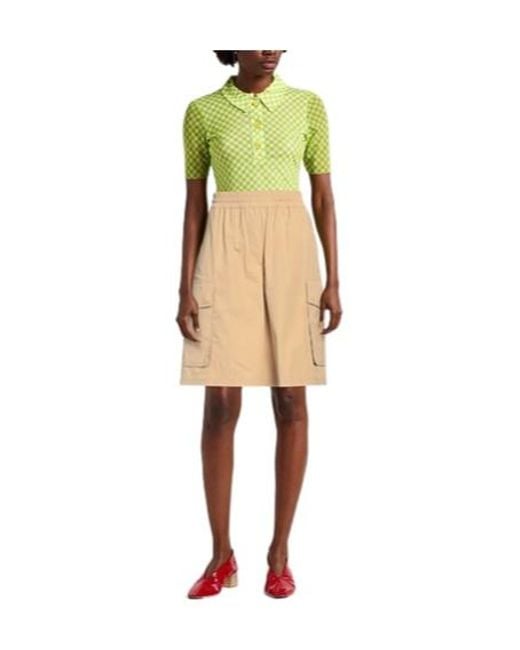 Weekend by Maxmara Natural Solid-Colored Work Shorts