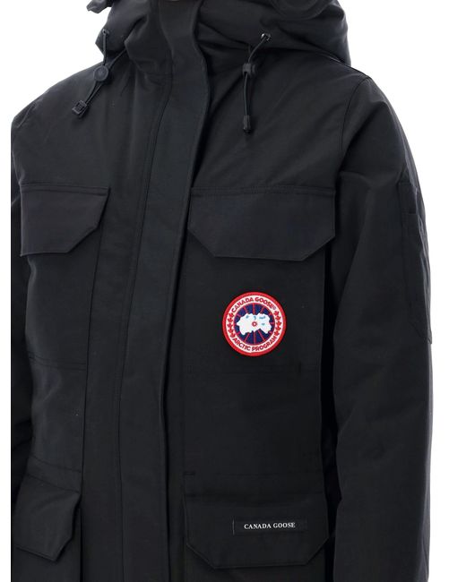Canada Goose Black Logo Patch Hooded Coat