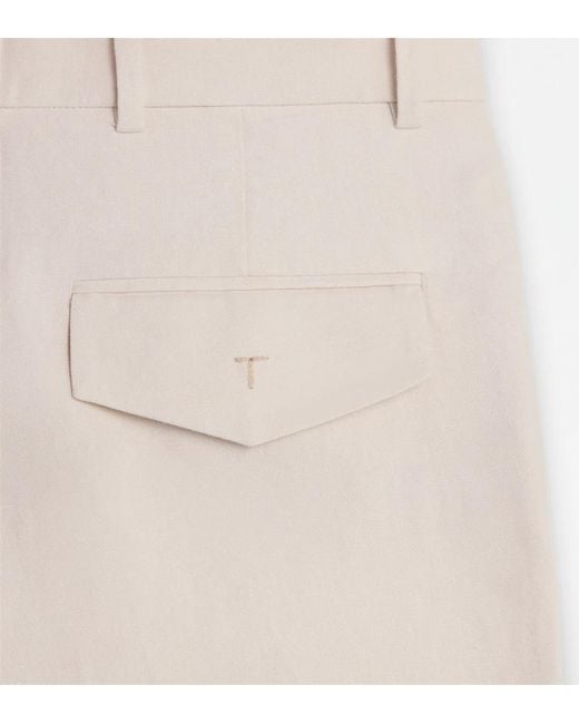 Tod's White Belt-Loop Pocket Trousers