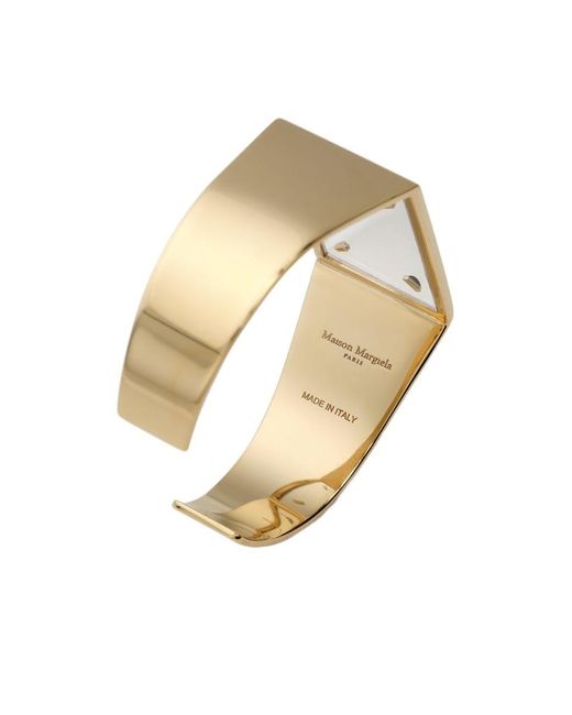 Maison Margiela Metallic Rectangular Plaque Cuff Bracelet for men