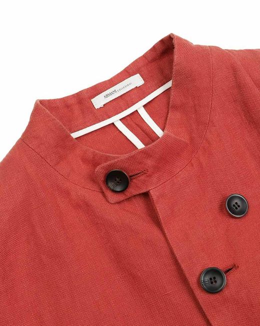 Armani Collezioni Red Logo Casual Jacket for men