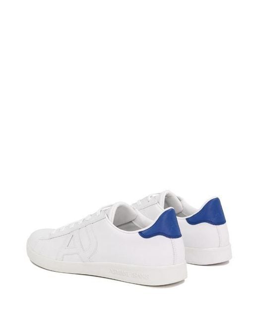 Armani Jeans White Logo Casual Sneakers for men