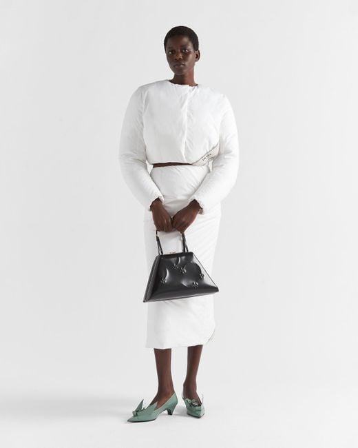 Prada White Cotton Down Jacket