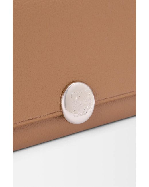 Loewe Brown Pebble Continental Wallet