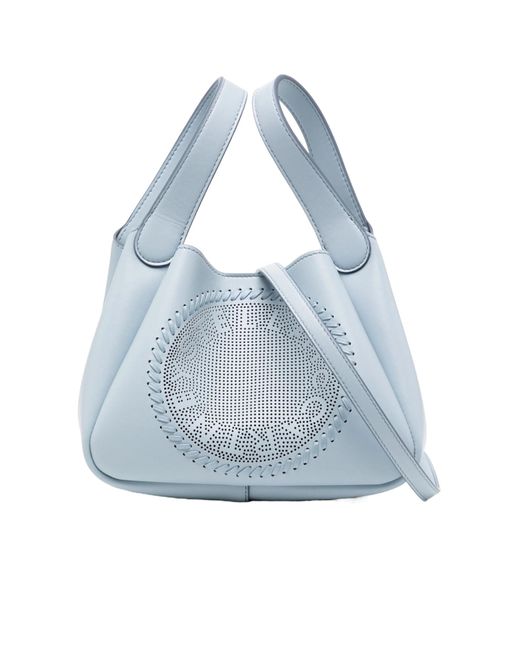 Stella McCartney Blue Pierced Logo Cross-Body Bag