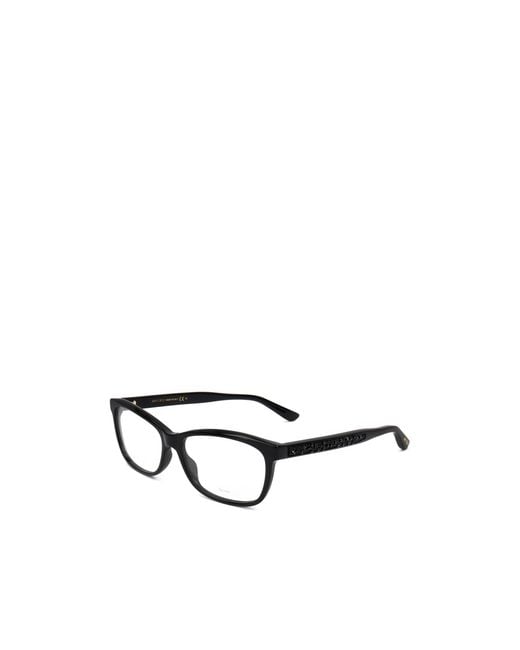 Jimmy Choo White Eyewear Rectangular Frame Glasses