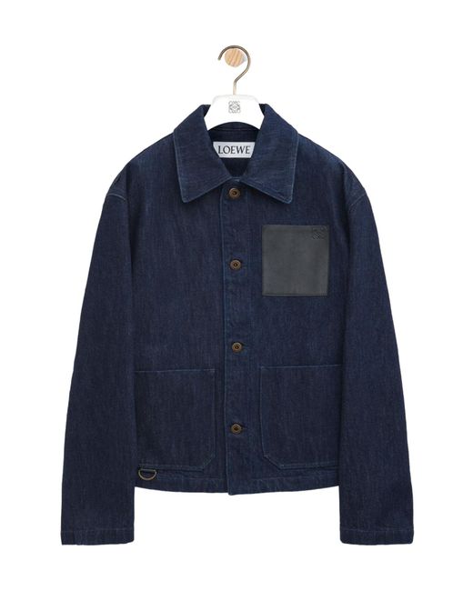 Loewe Blue Button-Up Denim Jacket for men