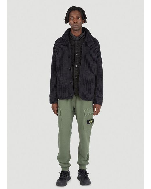 Stone Island Green Compass Badge Cargo Trousers for men