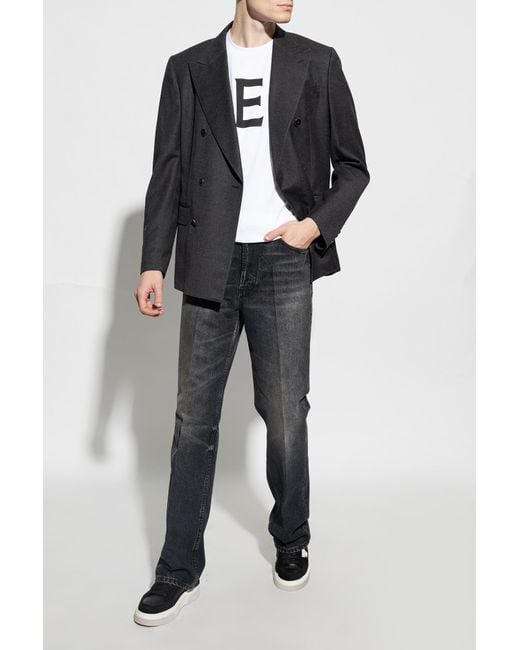 Ferragamo Black Cassina Gancini Outline Low-Top Sneakers for men