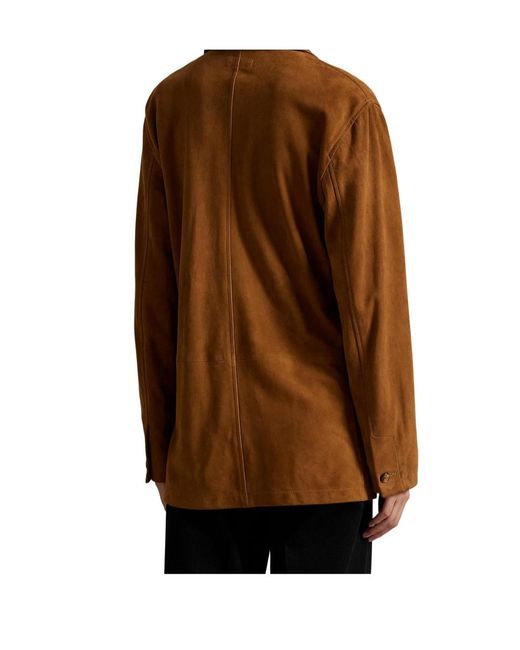 Polo Ralph Lauren Brown Suede Three-Button Jacket