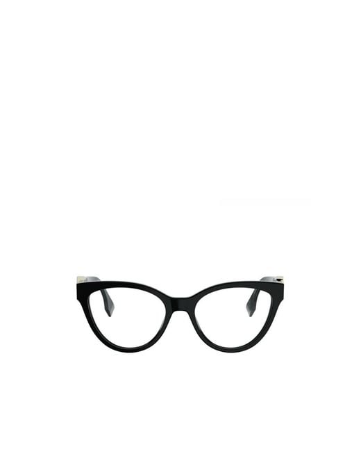 Fendi White Eyewear Cat Eye Frame Glasses for men