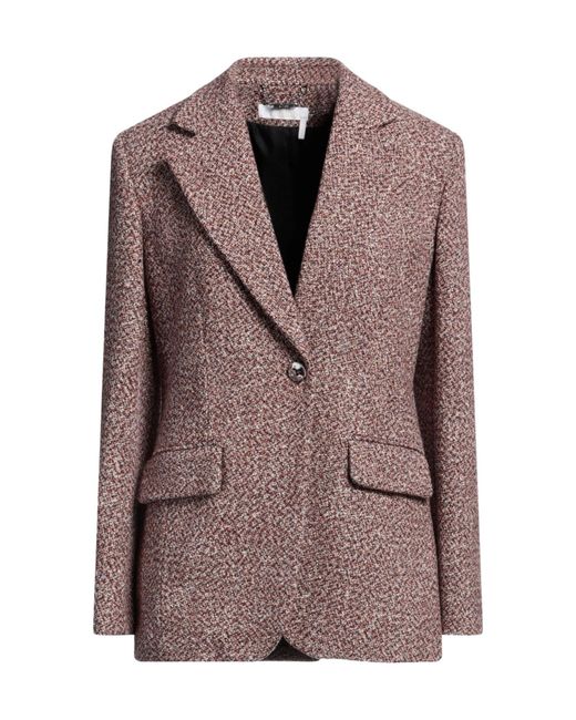 Chloé Brown Single-Breasted Blazer