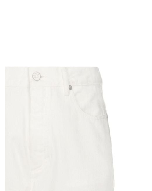 Alaïa White Alaïa High-Rise Straight-Leg Jeans