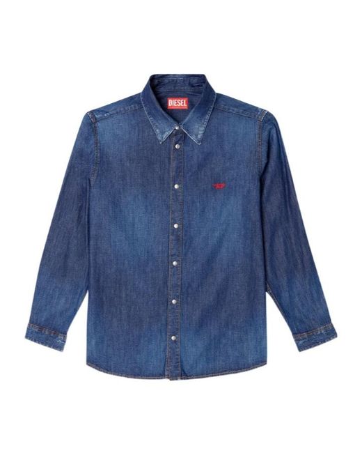 DIESEL Blue D-Simply Denim Shirt for men