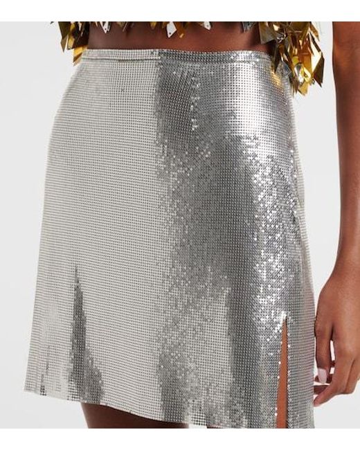 Rabanne Gray Chainmail Miniskirt