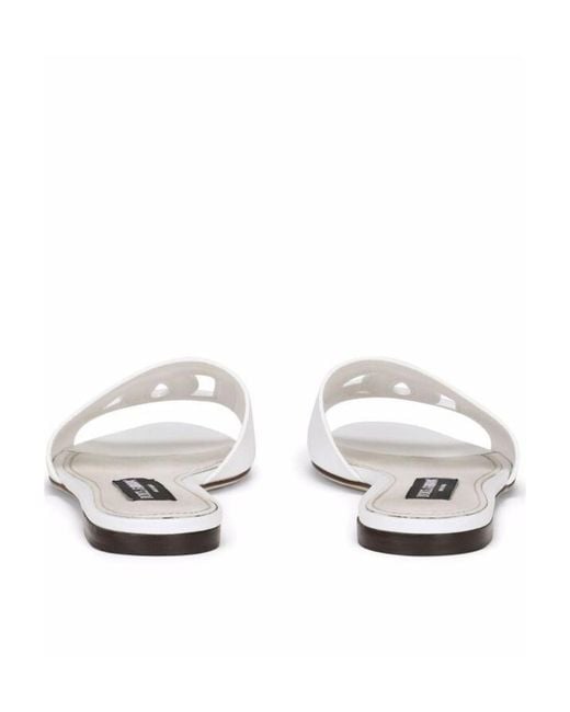Dolce & Gabbana White Dg Logo Slides