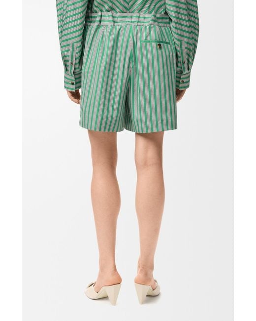 Loewe Green Striped Shorts