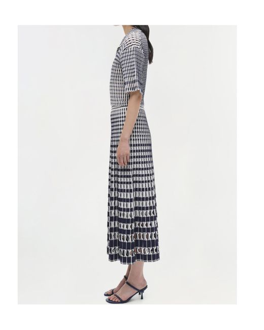 Jonathan Simkhai White Larken Knit Midi Skirt