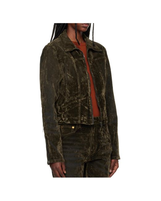 Re/done Multicolor Slim Zip Denim Jacket