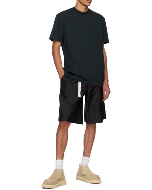 Jil Sander Black Crewneck Short Sleeved T-Shirt for men