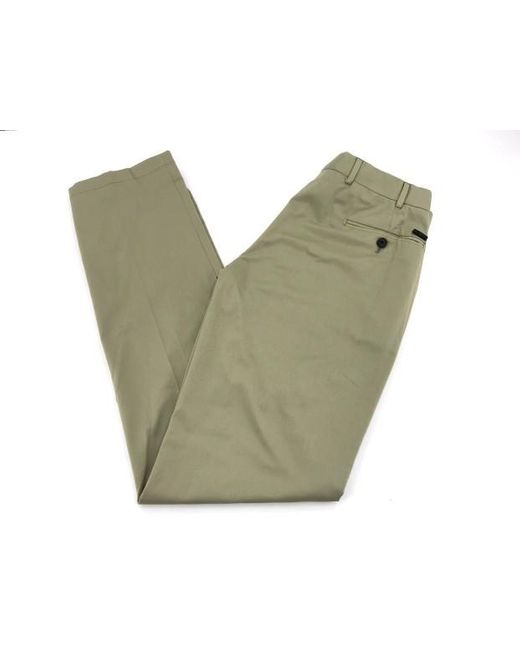 Armani Collezioni Green Belt-Loop Casual Pants for men
