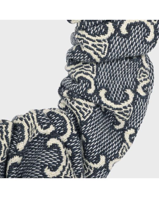 Céline Metallic Jacquard Triomphe Scrunchy