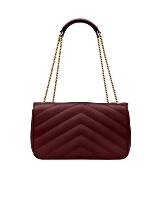 Saint Laurent Red Loulou Medium Shoulder Bag