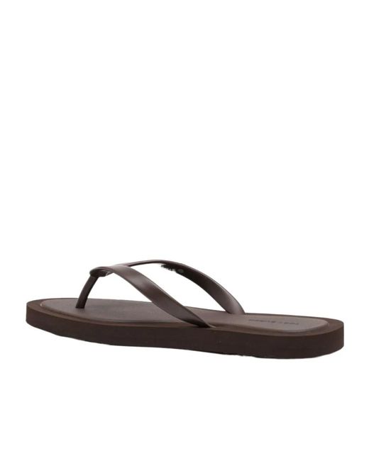 Tory Burch Brown Kira Padded Flip-Flop Sandals