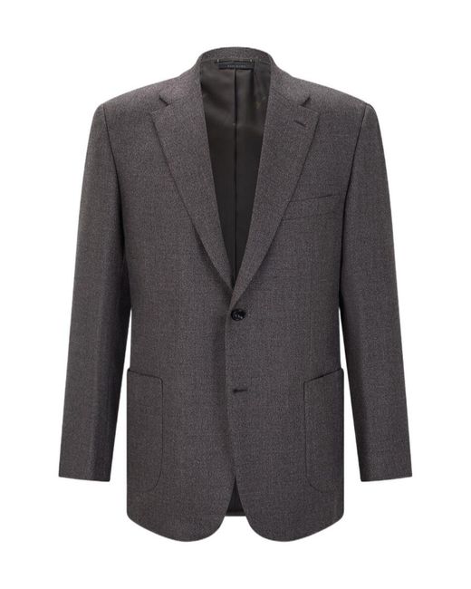 Brioni Gray Long-Sleeve Blazer for men