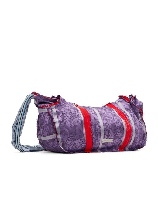 Edward Cuming Purple Fallas Jacquard Pattern Shoulder Bag