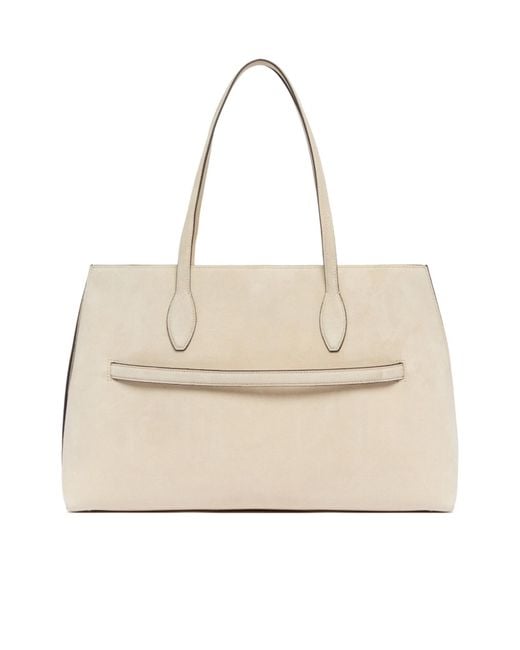 Totême Natural Totême Logo Embossed Lounge Tote Bag