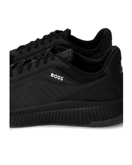 Boss Blue Meshpanelled Trainer for men