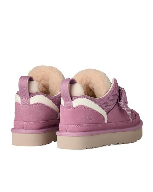 Ugg Purple Shearling-Lined Low-Top Sneakers