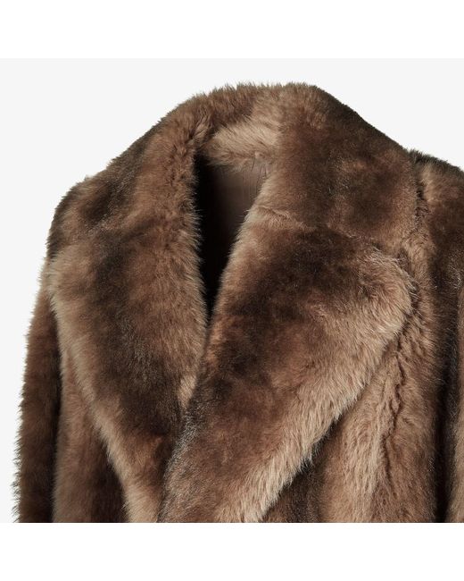 Fendi Brown Sheepskin Coat for men