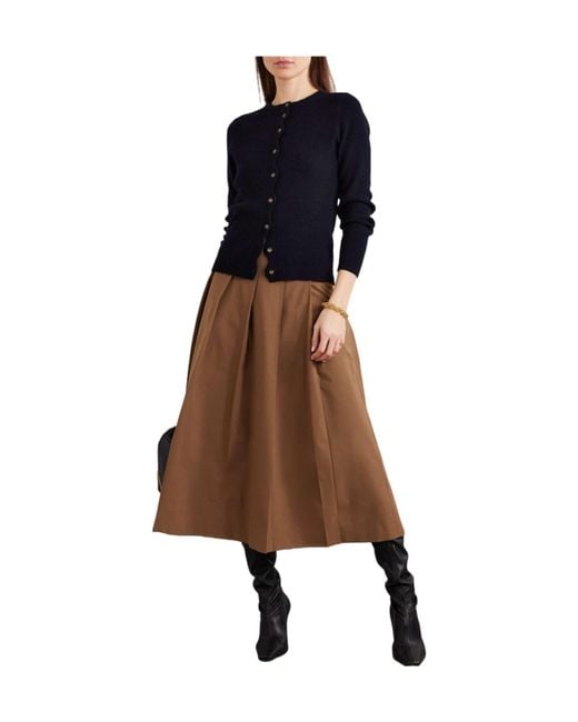Allude Blue Cashmere-Blend Cardigan