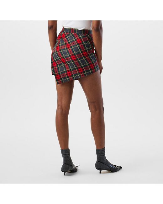 Vivienne Westwood Red Viv Tartan Skirt Ld53