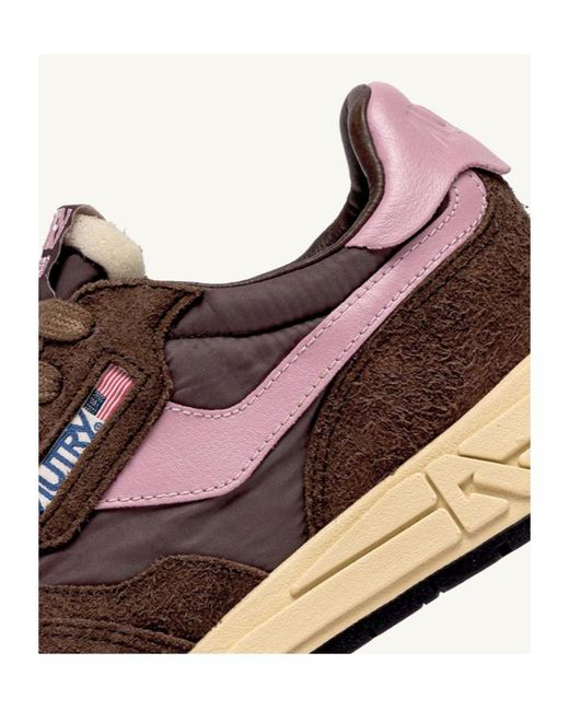 Autry Brown Reelwind Lace-Up Sneakers