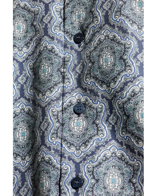 Etro Blue Long Sleeve Shirt for men