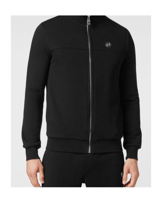 Philipp Plein Black Long-Sleeved Sportswear And Sweatpants Suits for men