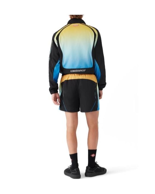 Casablanca Gray Football Windbreaker Shorts for men