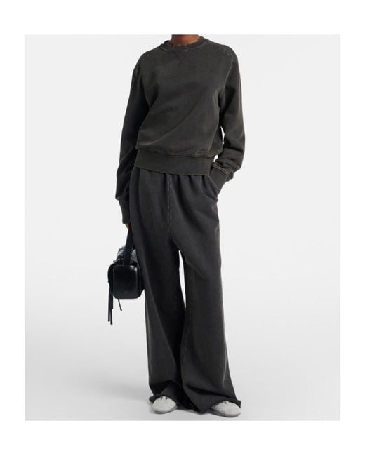 Entire studios Black Ribbed Crew Neck Sweatshirt