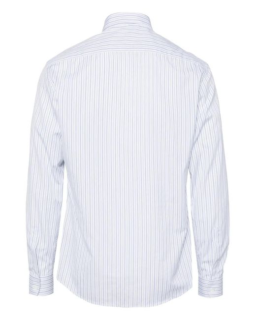 Barena White Stripe Shirt for men