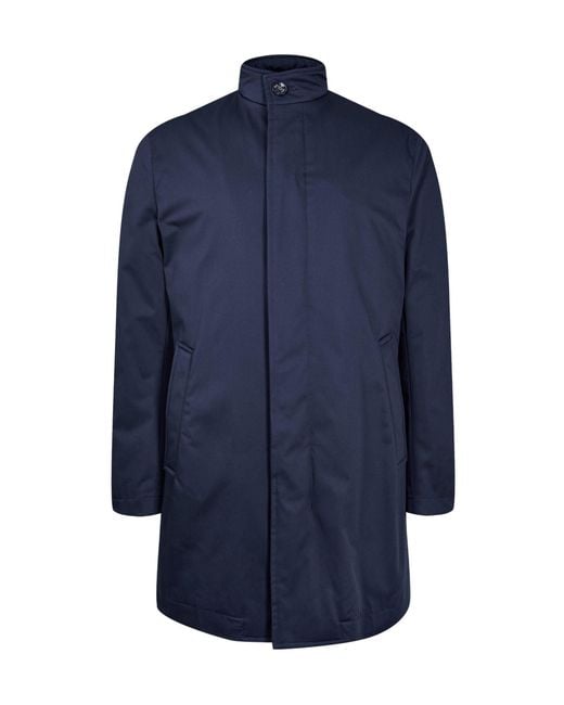 Boss Blue Mid-Length Coat for men