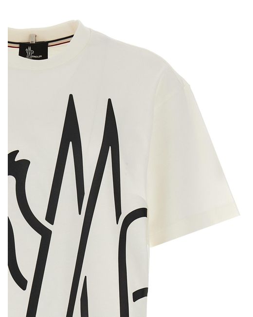Moncler White Printed T-shirt for men