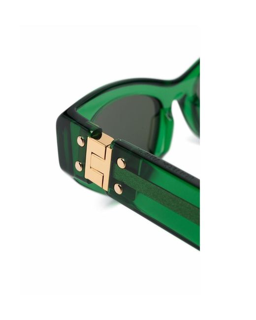 Bottega Veneta Green Eyewear Cat-Eye Frame Sunglasses