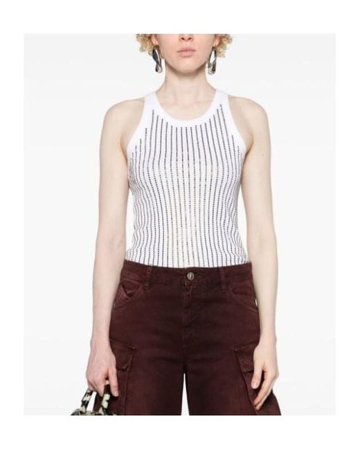The Attico White Round-Neck Vest